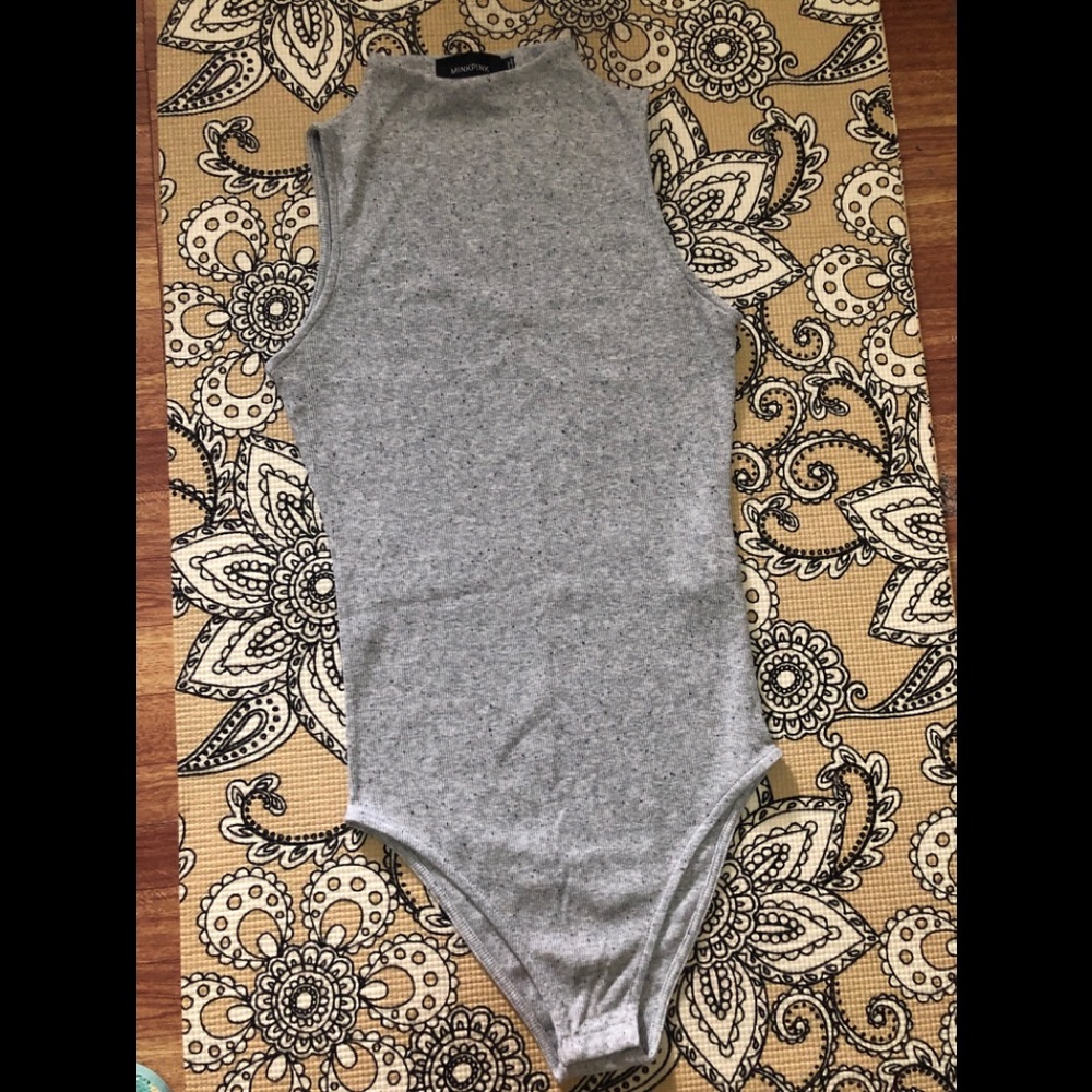 Gray Body Suit Blouse